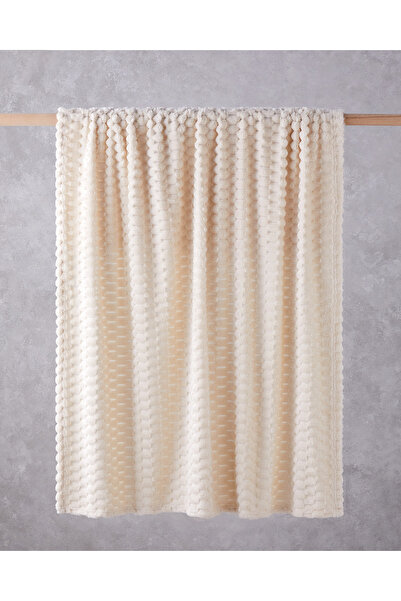 English Home Tiny Bubbles Jakarlı Wellsoft Tv Battaniye 120x160 cm Krem