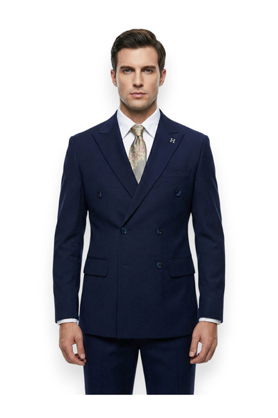 HERMOSE Signature |   Midnight Blue Double-Breasted Suit