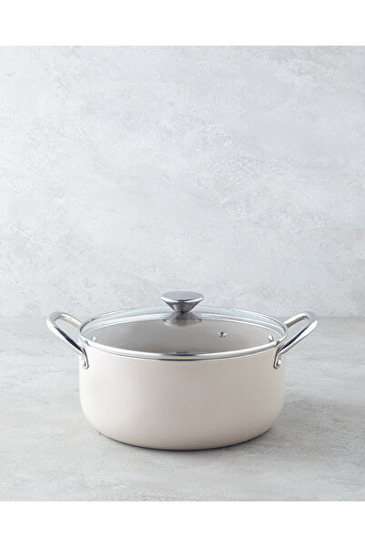 English Home Lizbon CeraWell Seramik Derin Tencere 24 cm Mocha