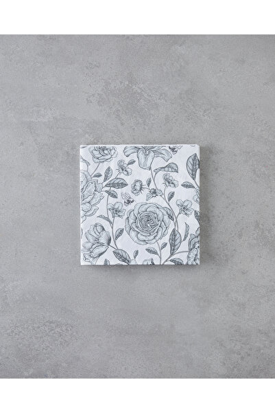 English Home Roseray Kağıt 20'li Kağıt Peçete 33x33 cm Siyah - Beyaz