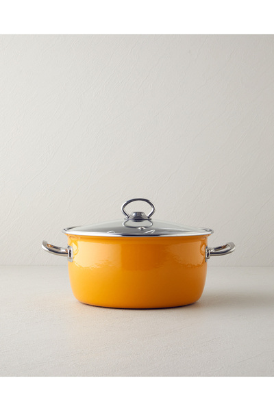 English Home Sartagi Emaye Kızartma Tenceresi 22 cm Hardal