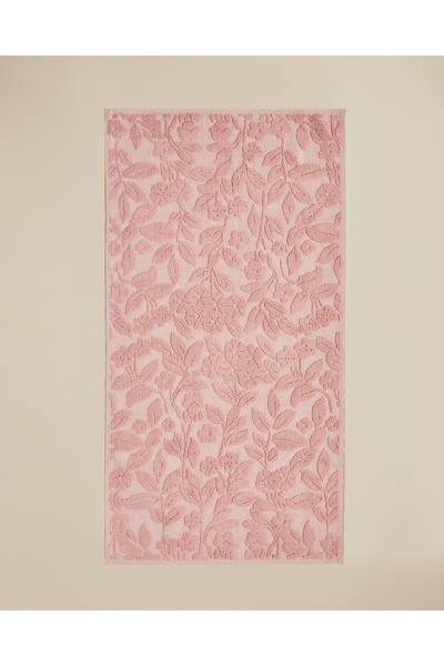 English Home Floweret Pamuklu Bukle Kilim 80x150 cm Pudra