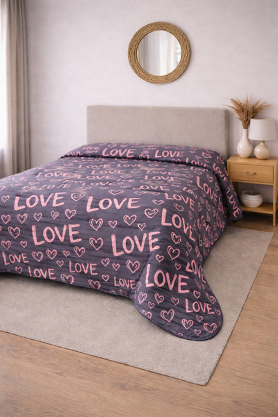 sternen glanz Laila Quilted Cotton Double Bedspread 200 X 230 cm Multi-Purpos...