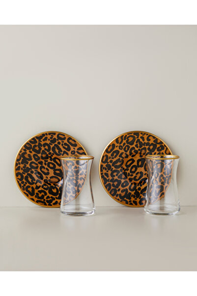 English Home Set de ceai Noctara Glass 4 piese pentru 2 persoane 165 ml maro-...