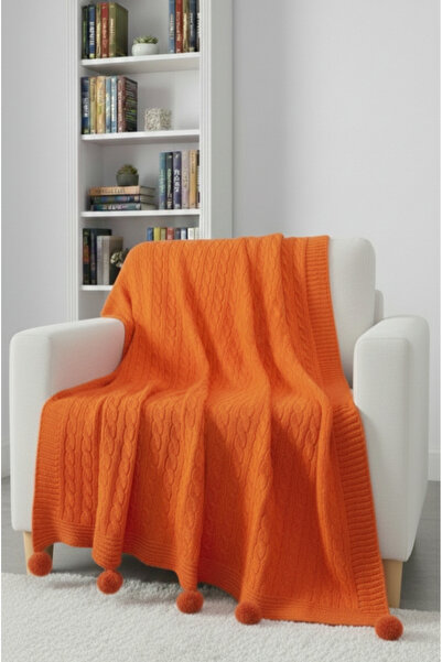 EUROPA HOME Ponponlu diz üstü battaniyesi, şal