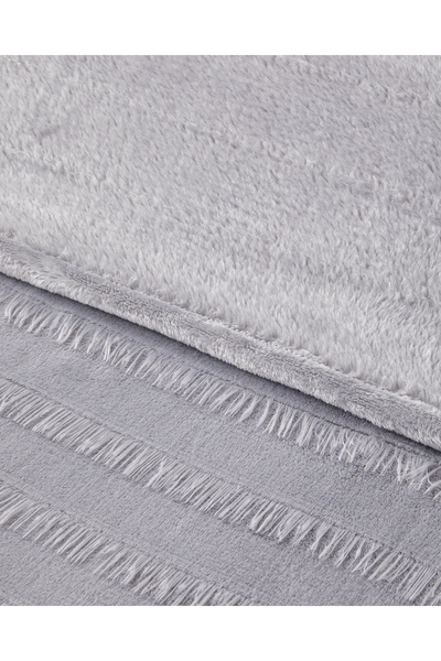 English Home Tassel Dream Supersoft Çift Kişilik Battaniye 200x220 cm Gri
