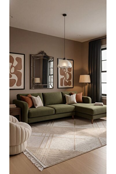 Saray Halı Crystal CR00B Modern Dokuma Pamuk Taban Halı