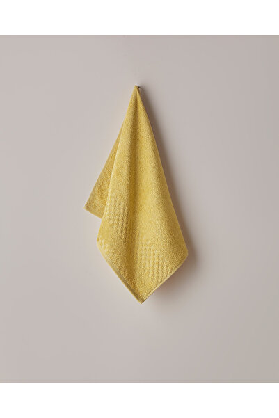 English Home Prosop de față din bumbac Border Check 50x80 cm Galben