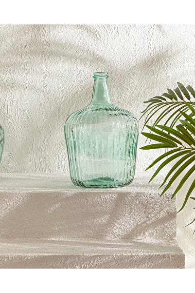 English Home Recycled Demijohn Cam Vazo Yeşil