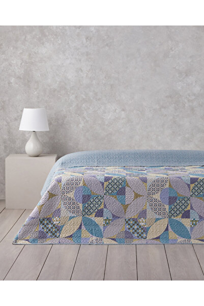 English Home Patch Square Tek Kişilik Çok Amaçlı Örtü 160x220 cm Yeşil