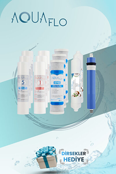 AQUAFLO Açık Kasa 12li Filtresi Standart Membran Yıllık Set
