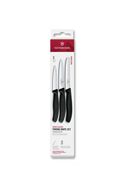 Victorinox Peeling Set 6.7113.33, 2 Knives and Cleaner, Black