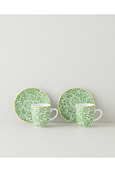 English Home Nami Porselen 4 Parça 2 Kişilik Kahve Fincan Takımı 80 ml Yeşil