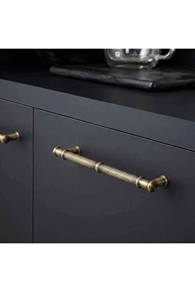 System Mobilya Kulbu Antik Sarı Renk 192mm Kulp 1 Adet (SY4227 0192 ABM)