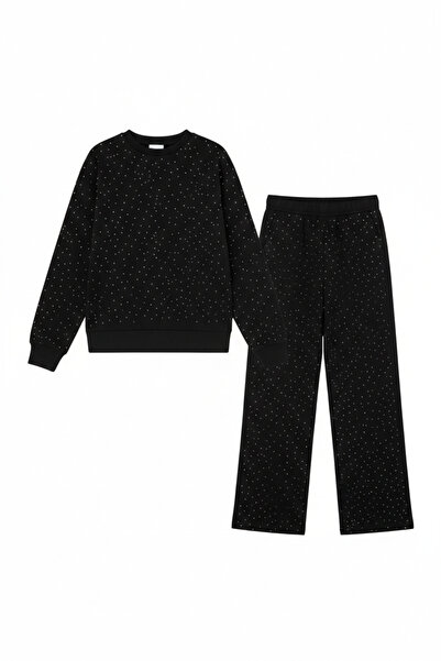 Arya Nisa Kids طقم رياضي بناتي من القطن مطبوع عليه حجر قطني بأكمام طويلة وواس...