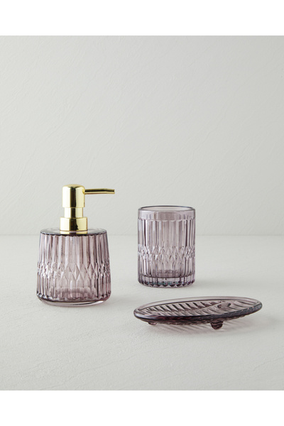 English Home Belita Set of 3 Bathroom Set Plum