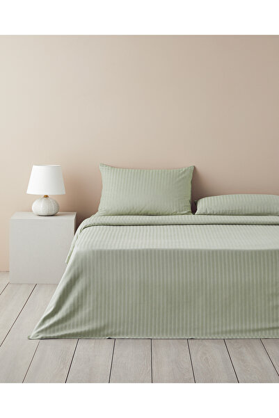 English Home Crystal İpeksi Twill Çift Kişilik Nevresim Takımı 200x220 cm Yeşil