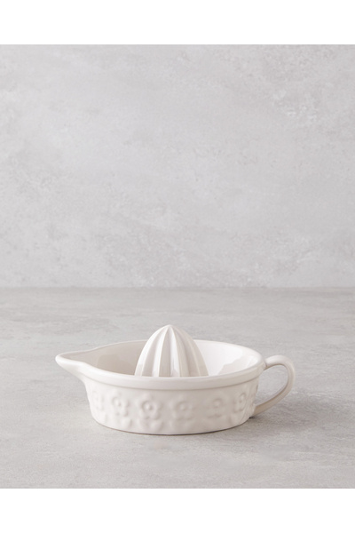 English Home Soft Bloom Stoneware Limon Sıkacağı 18 cm Krem