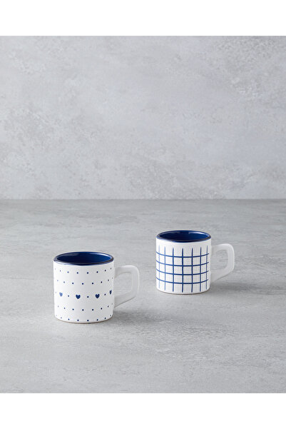 English Home Set cești de cafea din ceramică Remixy - 2 bucăți 110 ml albastru