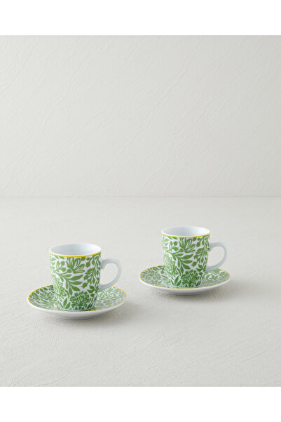 English Home Nami Porselen 4 Parça 2 Kişilik Kahve Fincan Takımı 80 ml Yeşil