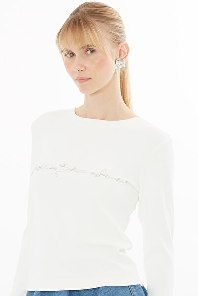 GİZİA Simli Nakış Detaylı Ve İşlemeli Bluz