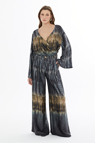 GİZİA Minimal Kesim Dökümlü Kumaş Pantolon