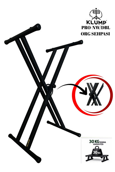 klump KLMP-NW/DBL 9 KADEMELİ ORG SEHPASI / KLAVYE SEHPASI - ÇİFT PROFİLLİ