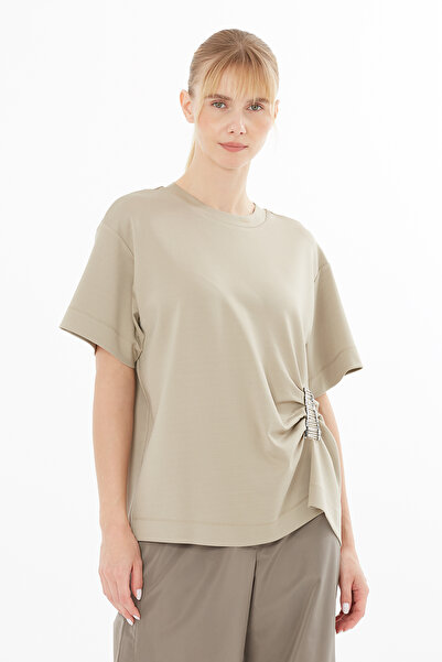 GİZİA Beli İşleme Detaylı Büzgülü Bluz