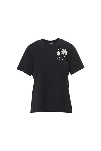 kı.we Serpme Ve Broş Detaylı Bluz