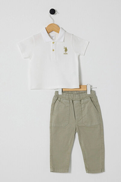 U.S. Polo Assn. ΣΕΤ U.S POLO ASSN BABY BOY 2 ΤΕΜΑΧΙΩΝ - Λευκό