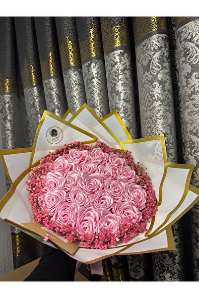 SATENCE STORE 19'lu Solmayan Pembe Gül Buketi