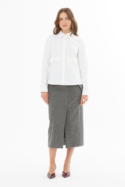 GİZİA Düğme Detaylı Süs Cepli Gömlek