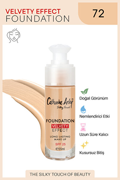 Catherine Arley Velvety Effect Foundation Yüksek Kapatıcılı Fondöten 72