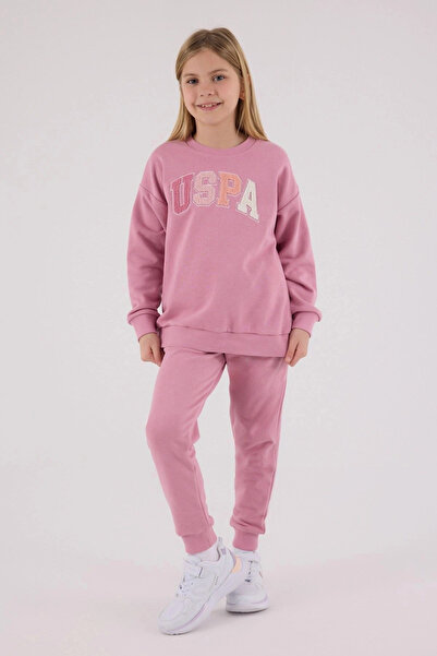 U.S. Polo Assn. Girl waiter double set - dried rose