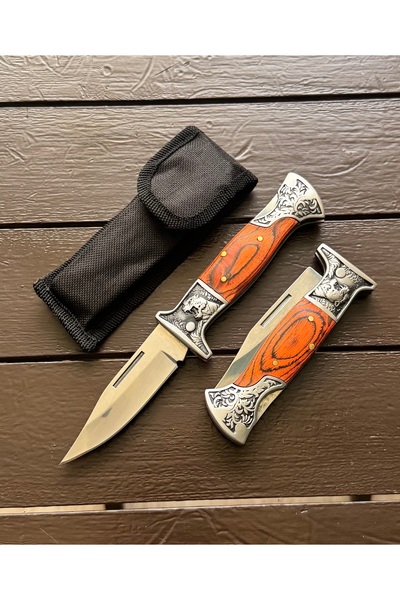 VAS.QUE Ahşap Paslanmaz Çelik Kamp Outdoor Çakı