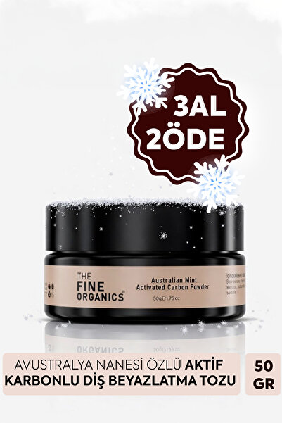 THE FINE ORGANICS 50g Australian Mint and Activated Carbon Whitening Powder
