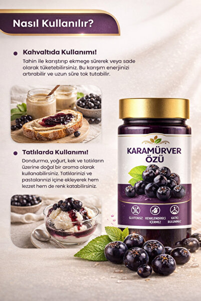 RİCHNUT Kara Mürver Özü (Katkı, Koruyucu, Renklendirici İÇERMEZ)