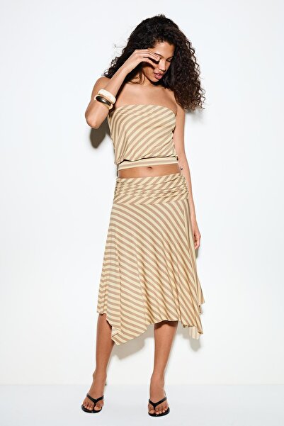 Bershka Büzgülü midi etek