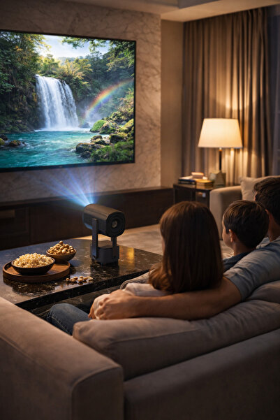 Sompon Bataryalı Android Projeksiyon Cihazı 1080P – 4K Destekli, WiFi & Bluet...