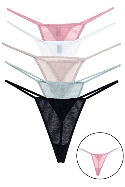 Vanilya Secret İpli Tanga Pamuk 5'Li Paket