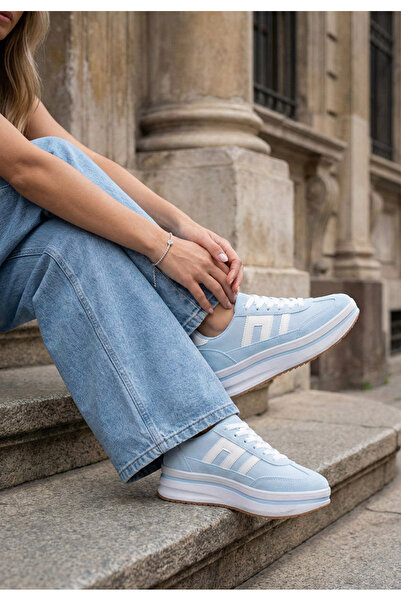 B T Shoes Sneakers cu platformă Jesie albastri