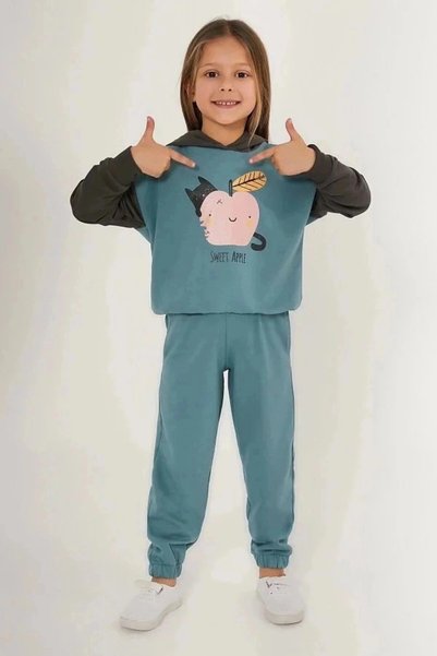 Rolypoly طقم رياضي للبنات من Sweet Apple Blue