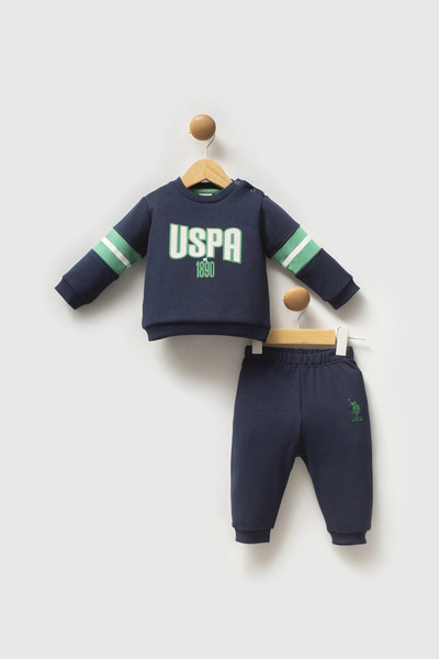 U.S. Polo Assn. U.S. Polo Assn. Boy's 2-Piece Set - Navy Blue-Green