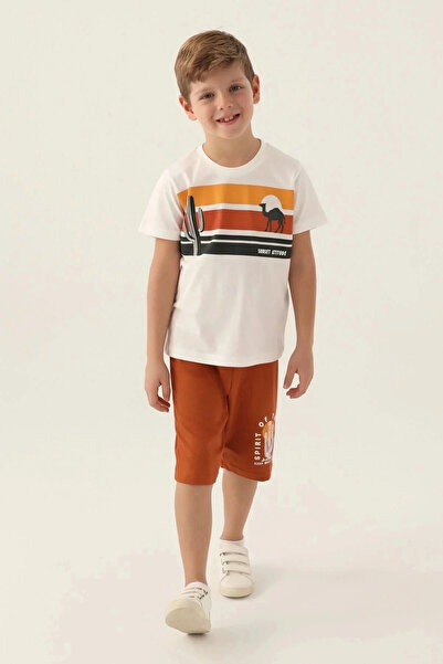 Rolypoly Κοστούμι για αγόρι λευκό βερμούδα