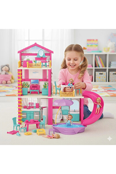 Doğan Oyuncak Dünyası Lola'nın Tatil Evi - Ev Oyuncak - Lola'nın Tatil Ev Seti - Barbie Ev Seti