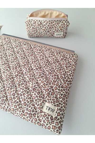 TALL WAY Leopard Laptop Case- Pencil Bag Set (10-11-12 Inch)