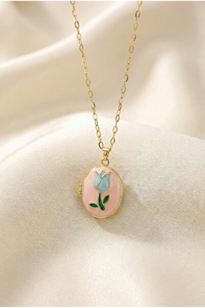 Bluw Jewelry Rosé Blossom Heritage - Mine İşçilikli Vintage Lale Kolye