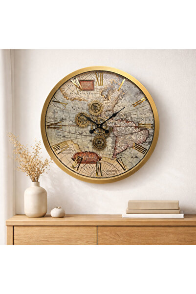 MARS CONCEPT BÜYÜK BOY ÇARKLI DUVAR SAATİ - 80CM