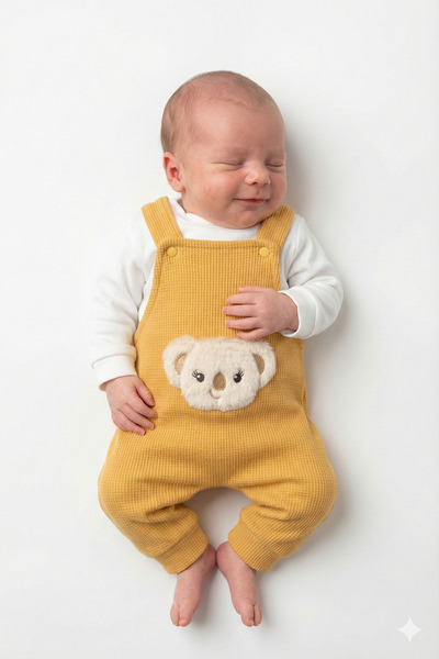 hobbe baby Slopet Tulum 3-6-9 Ay Aksesuarlı Çıtlı Bebek Salopet Tulum Takım