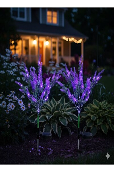 Dream Plus Lavanta Buket Solar Güneş Enerjili Lavanta Buketi Bahçe Aydınlatma...